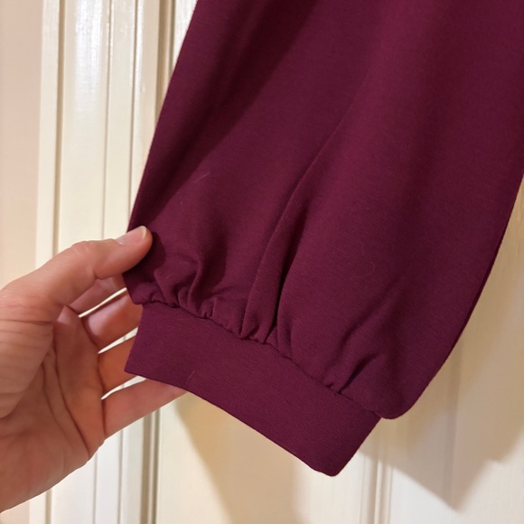 Boden Burgundy Dress with Belt - Picture 3 of 12